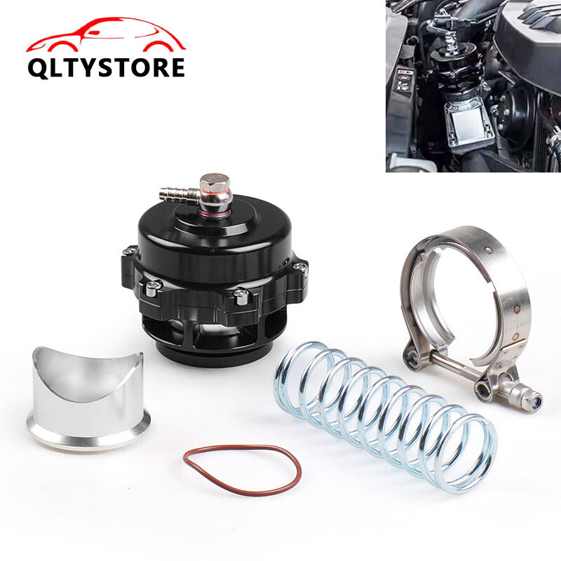 50mm Blow Off Valve BOV fits V-Band Flange Spring 0.4-1.3 Bar 35 PSI Black