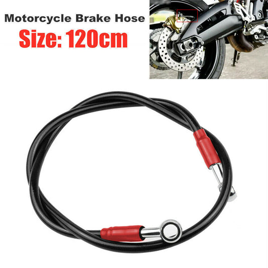 120cm Motorcycle Electric Bike Brake Pipe Braided Brake Oil Hose Line Fittings v