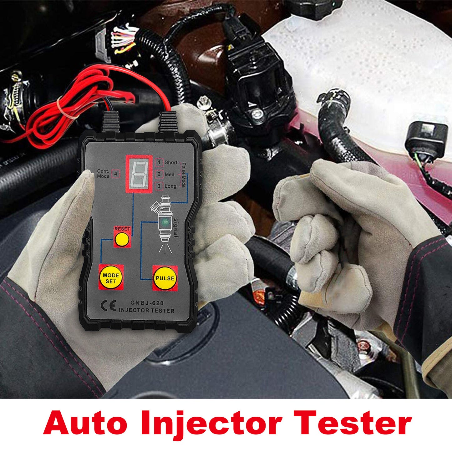 Automotive Fuel Injector Tester 4 Pluse Modes 12V Car Injector Cleaner Controler