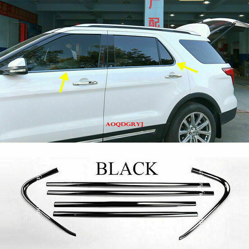 for Ford Explorer 2011-19 piano black Bottom Lower Window Frame Sill Trim Cover