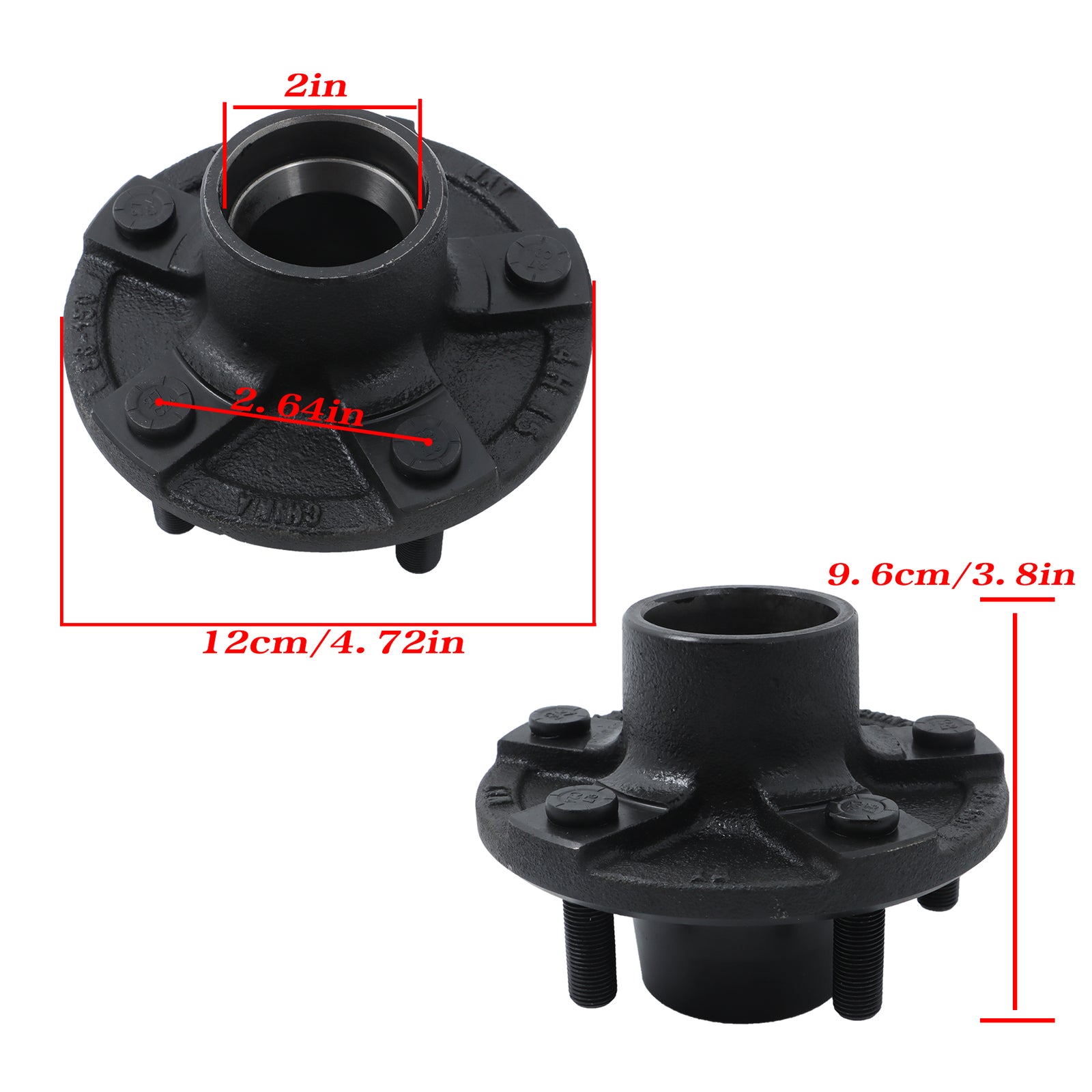 2 Trailer Freewheel Hub Kits, 5 pairs of 4.5-inch wheels for 2000 lb axles, 1-1/16 bearings. n