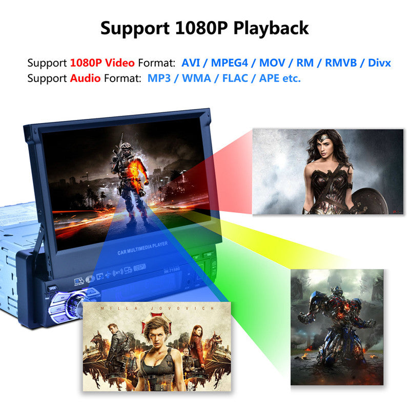High-definition 7 1 DIN touchscreen car stereo Bluetooth MP5 player radio FM Navi USB GPS- n