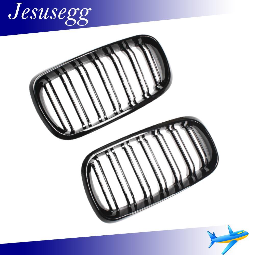 2Pcs Front Bumper Kidney Grilles Black For X6 F16 2014 2015 2016 2017 2018