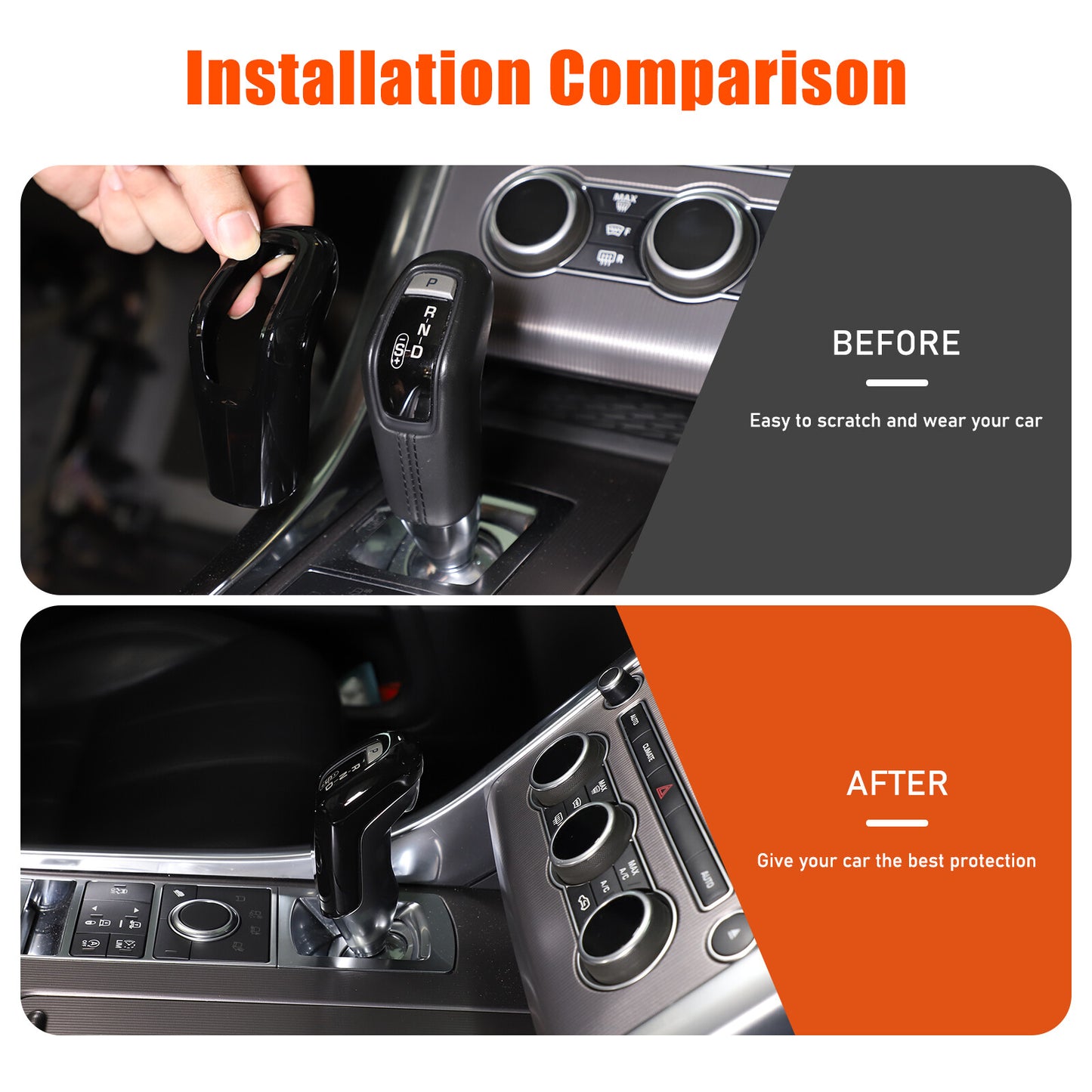 Suitable for 2014-2017 for Range Rover Sport SVR V8, Gloss Black Gear Shift Knife Cover Trim - n