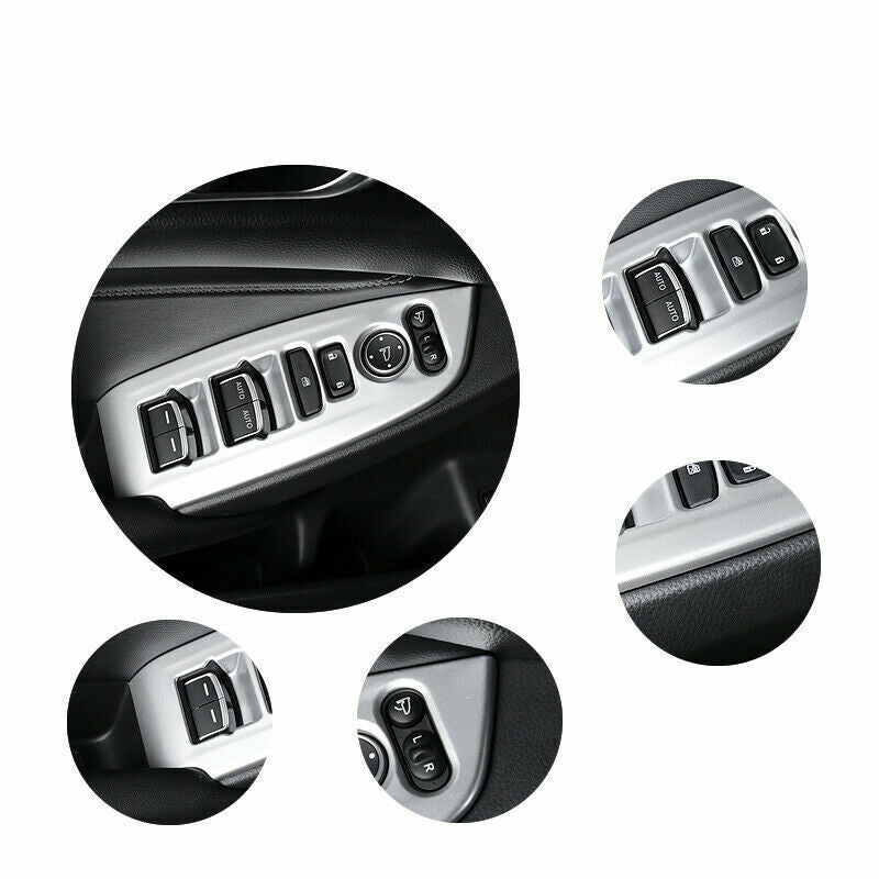 Glass Window Lifting Lock Panel Trim for Honda Accord 10th 18-2022 Sliver Matte