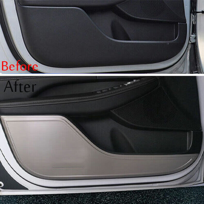 4x for Hyundai Sonata 2020-2023 Door Anti-Kick Guard Cover Trim Silver Steel Kit