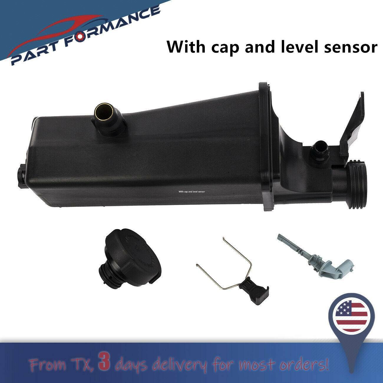 Engine coolant recovery expansion tank with sensor and cover suitable for BMW E46 X5 Q