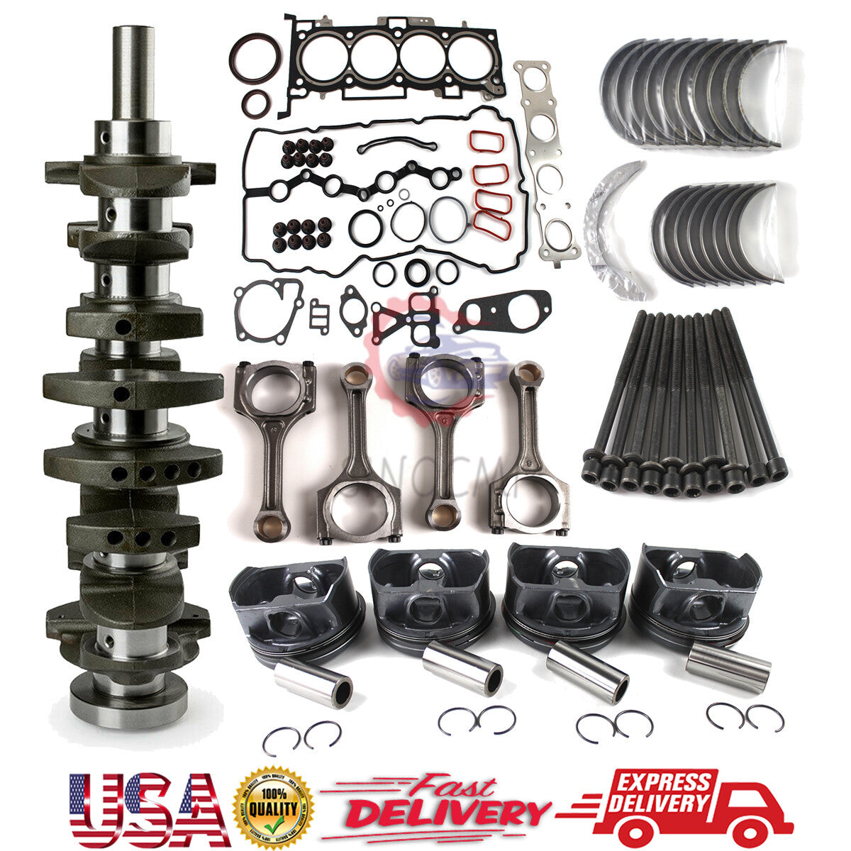 G4KJ Engine Rebuild Overhaul Kit-Con Rods/Crankshaft/Gasket For 2.4L for Hyundai for Kia