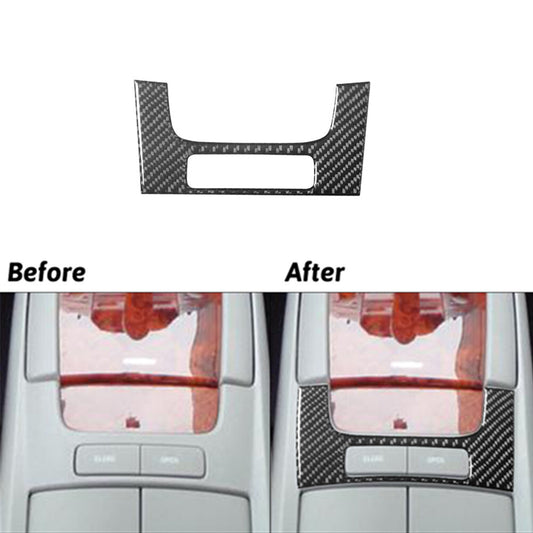 Carbon Fiber Floor Console Storage Button Panel Cover Trim for LEXUS RX330 RX350