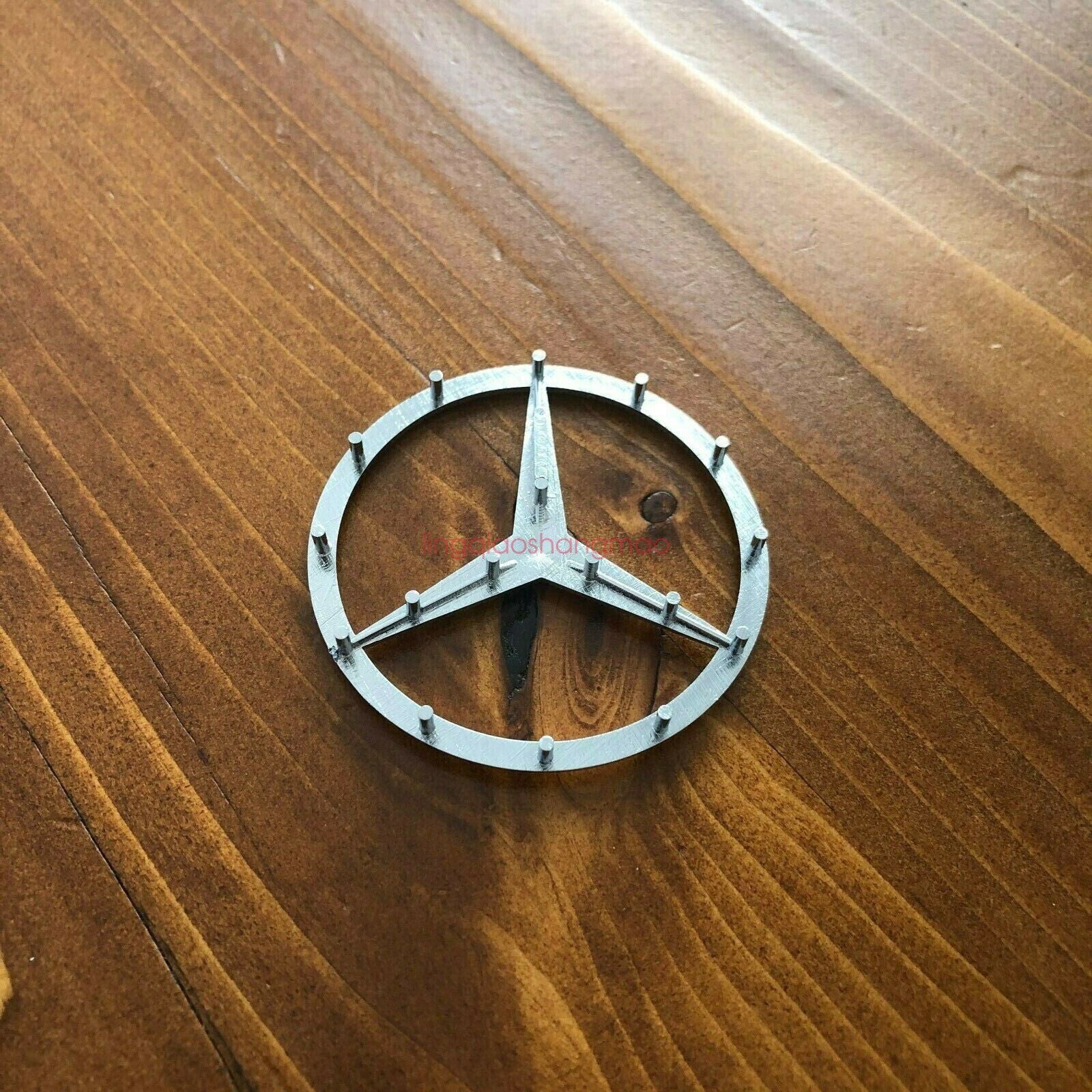 NEW for Mercedes-Benz M-B w/ Pins Glossy Chrome Star Emblem Badge 2 51-52mm AMG