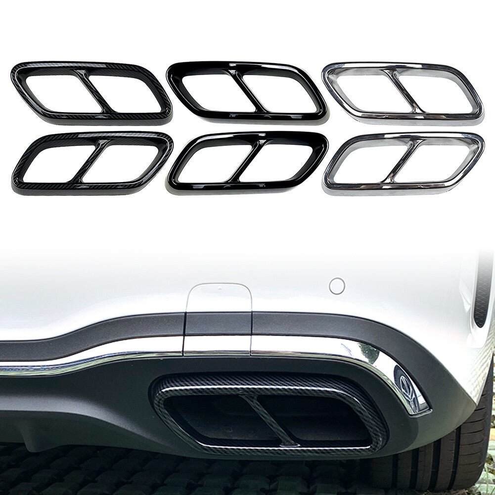 Rear Exhaust Muffler Tail Pipe Cover Trim for Mercedes-Benz C-Class W206