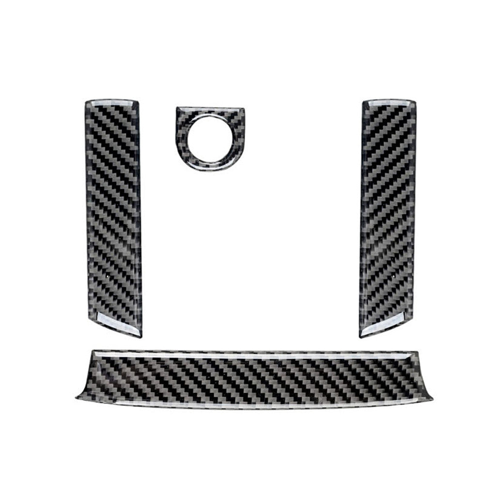 3Pcs Red Carbon Fiber Interior Gear Shift Panel Cover Trim for Audi Q7 2007-2015 v