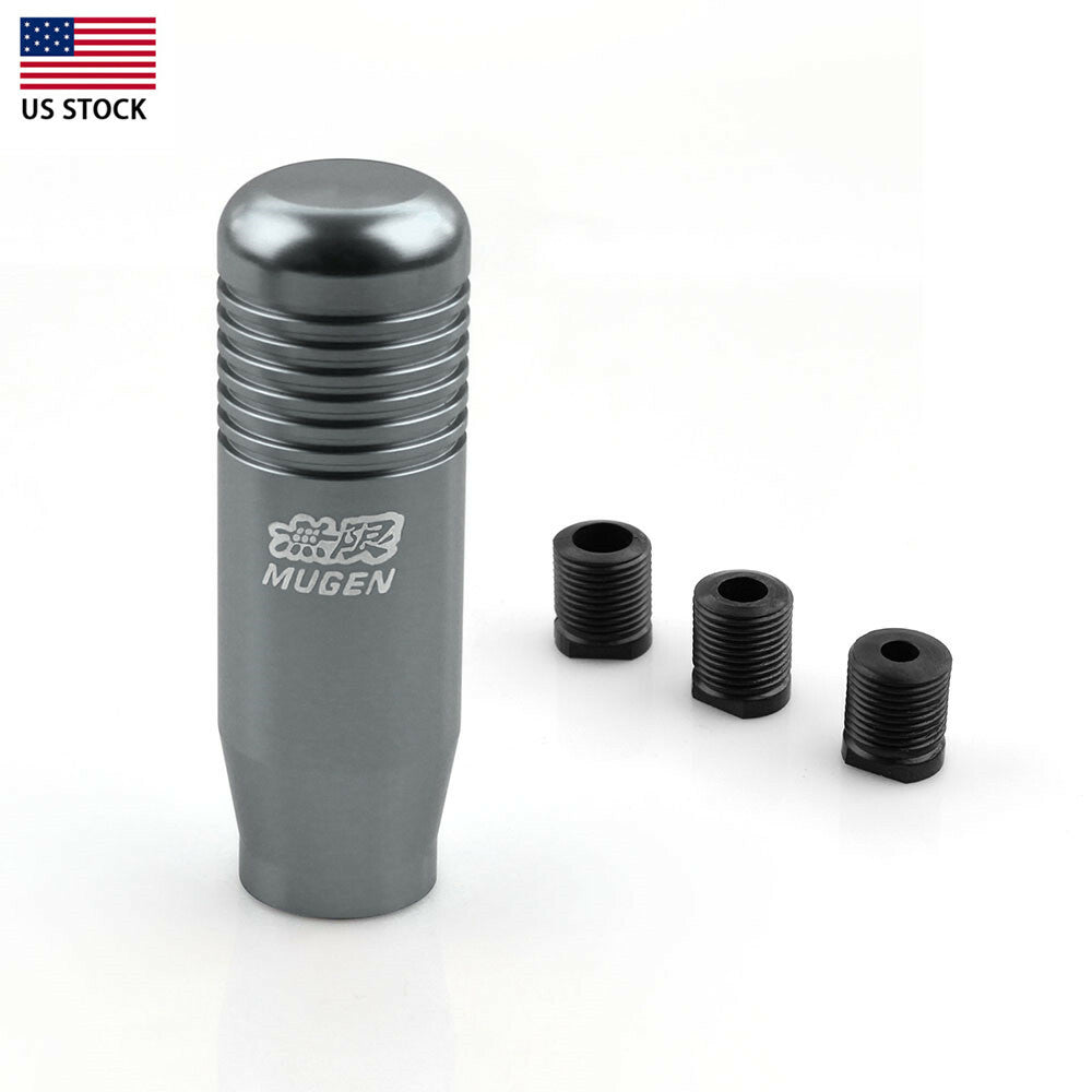 US Manual Car Auto Gear Stick Universal Aluminum Shifter Lever Gray Shift Knob