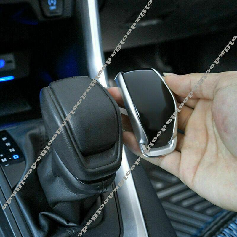 Silver/Black Center Console Gear Shift Knob Trim for Toyota Highlander 2020-2023