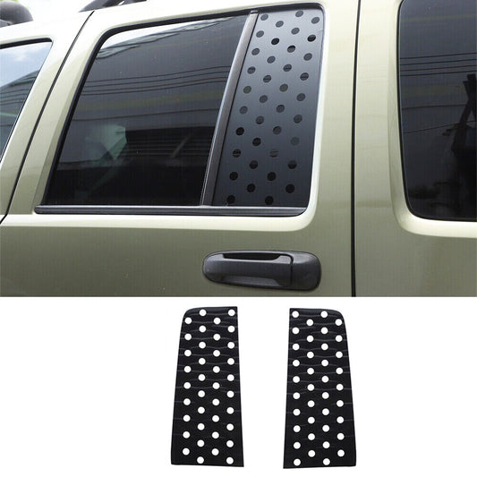 for Jeep Liberty 1999-2007 Black PVC Rear Small Window Glass Sticker Decal Trim