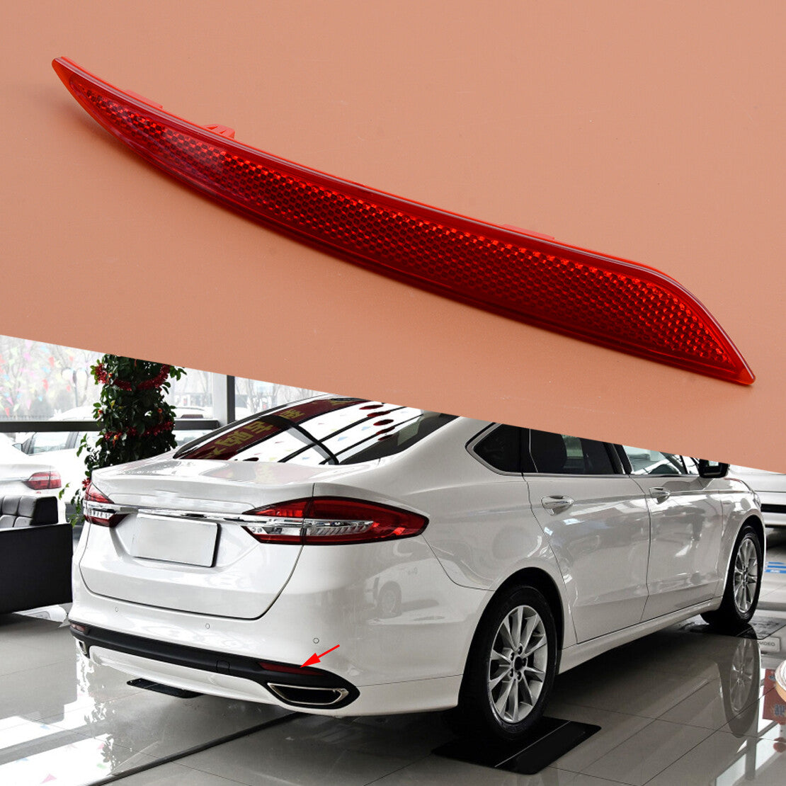Right Rear Bumper Tail Light Reflector Fog Light Fit for Fusion Mondeo New v