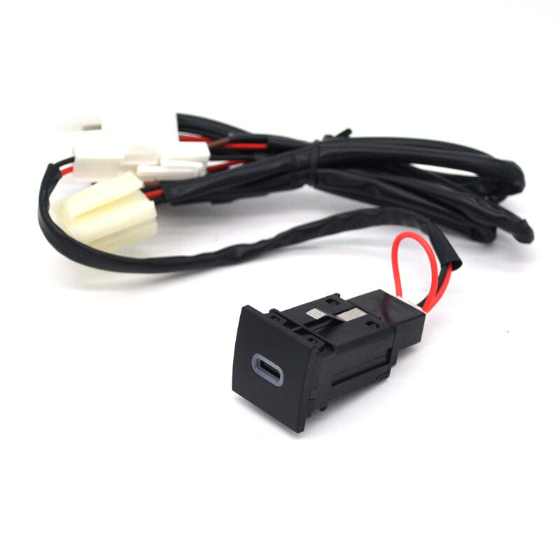 USB Type C Charger switch adaptor socket Cable for vw touran 11-15 iphone8 10 13 v