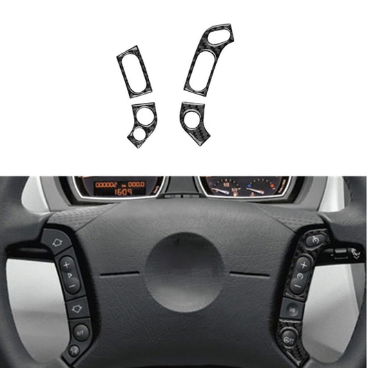 4X Carbon Fiber Steering Wheel Knob Trim for BMW X3 2004-2010