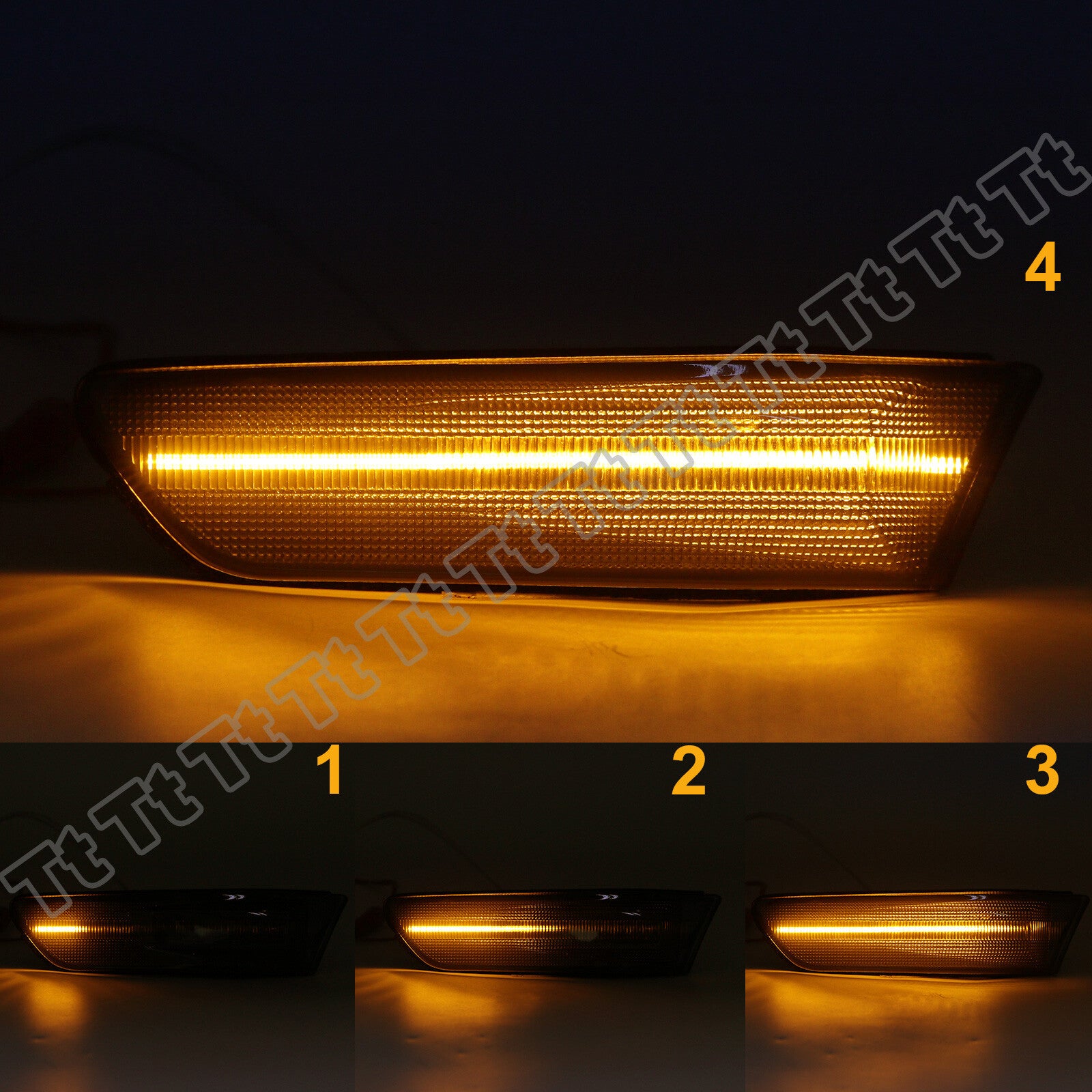 Sequential Switch LED Side Marker Signal Lights for 03-07 for Infiniti G35 Coupe- v