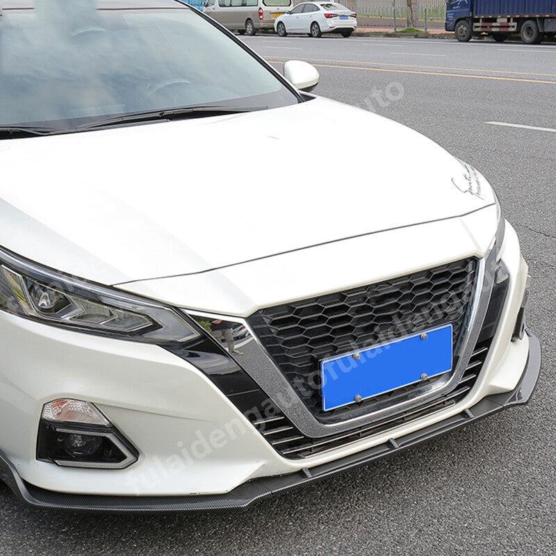 for Nissan Altima 2019-22 Carbon Front Bumper Chin Lip Spoiler Splitter Body Kit