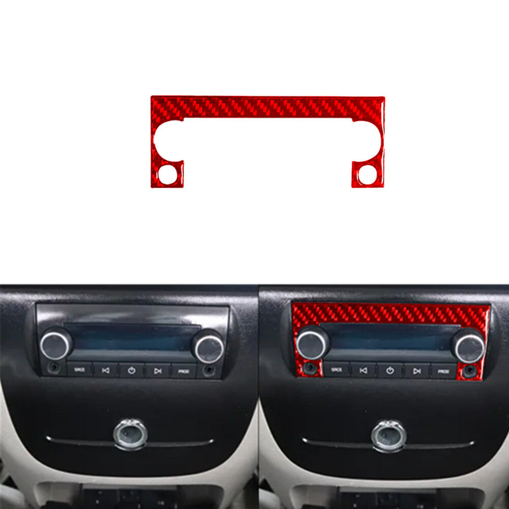 Red Carbon Fiber Rear Air Vent Control Trim For Silverado/tahoe/ for sierra 2007-2014