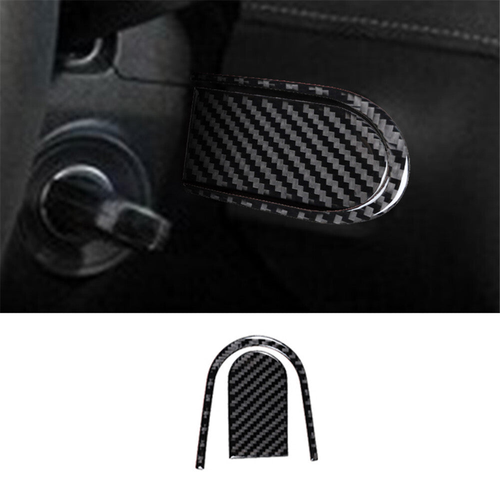 2X Steering Wheel Right Panel Trim Carbon Fiber for Chevrolet Camaro 2010-2015