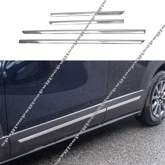 for Mazda CX-30 2020-2022 Silver Side Door Body Molding Cover Anticollision Trim