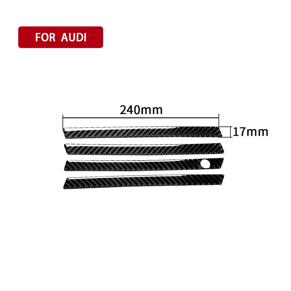 Red Carbon Fiber Headlight Eyebrow Scuff Cover Trim For 4Runner 2010-2020 v
