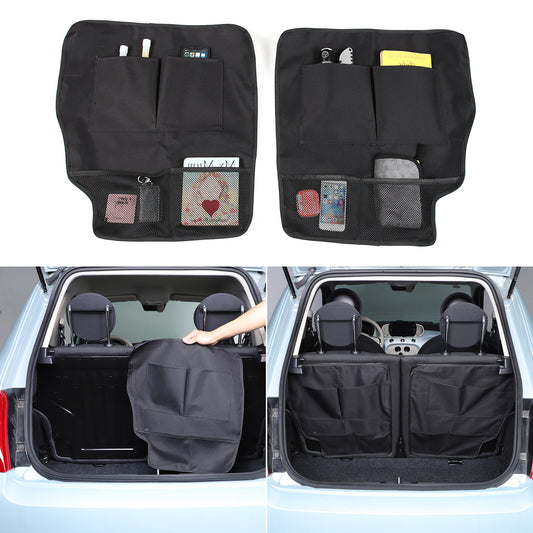 Car trunk storage bag, rear for seat storage bag suitable for Fiat 500 16-23 interior accessories - n