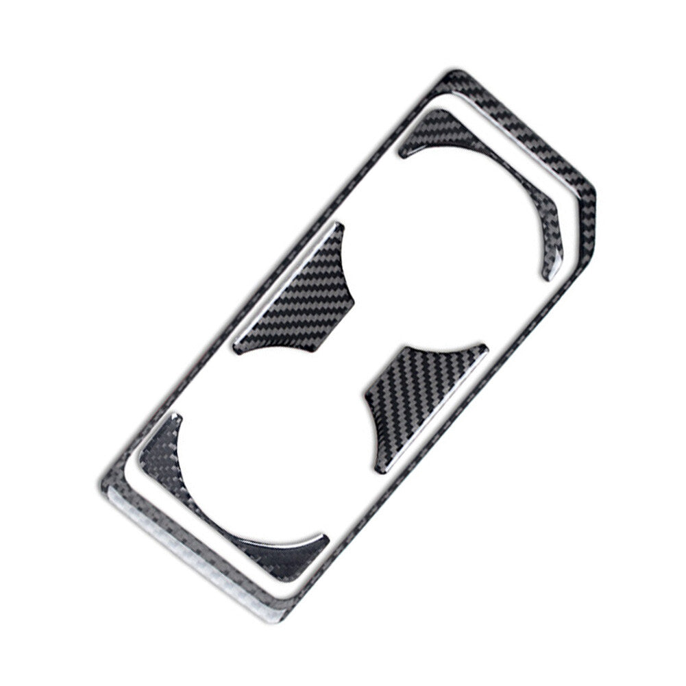 Carbon Fiber Interior Front Water Cupholder Cover Trim for Ford F-150 2015-2020