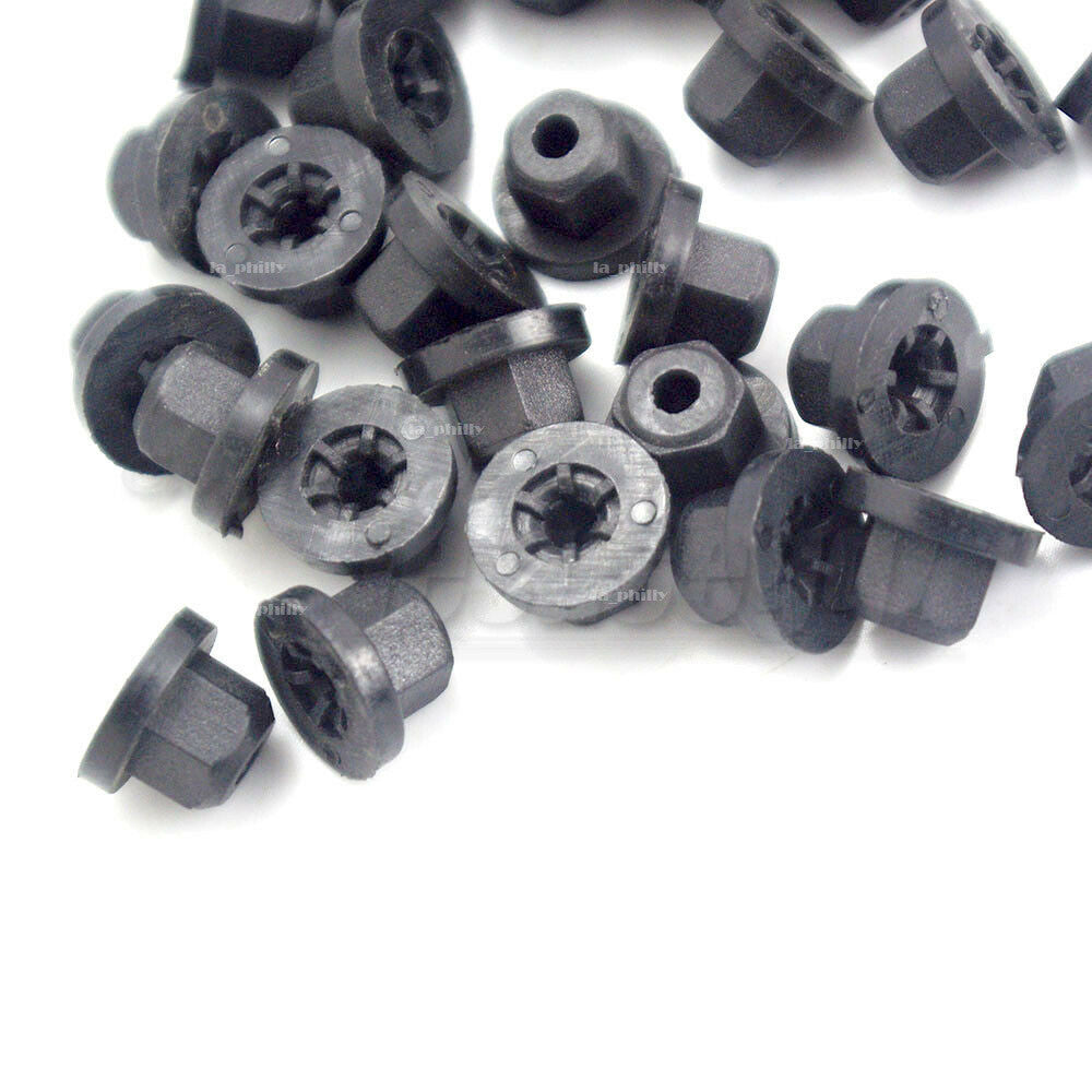 Set of 20 Plastic Body Nut Flange Clips for BMW E30 E32 for Benz 16131176747