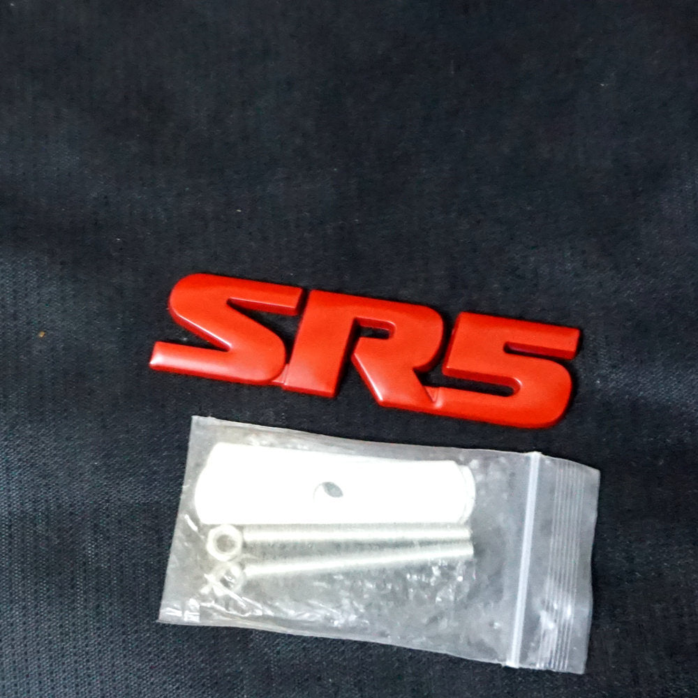 1x Red Matte SR5 Metal Front Grille Emblem Badge Pickup 4x4 Limited V6 Hatchback Q