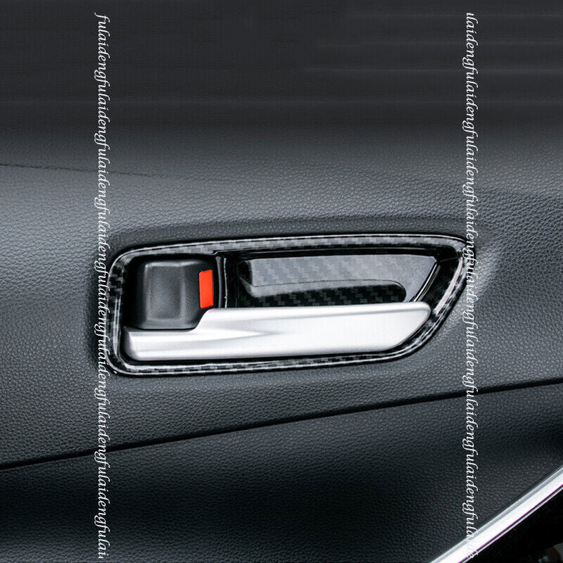 for Toyota for Corolla 2019-2022 Carbon Fiber Inner Door Handle Bowl Molding Cover