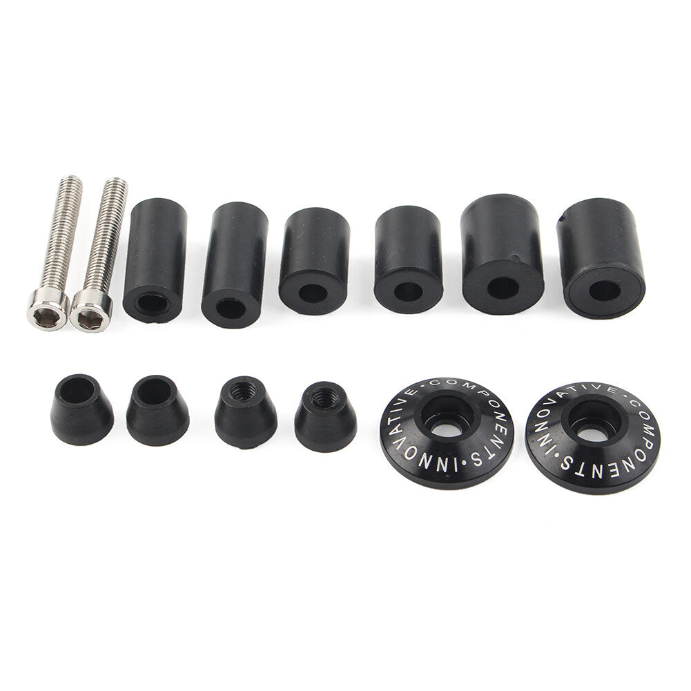 7/8'' Motorcycle Bike Handlebar Grips CNC Handle Bar End Cap Plugs Slider Black Q