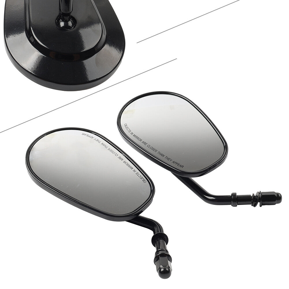 Pair Black Rear View Side Mirror for Harley Sportster XL 1200 883 Softail Q