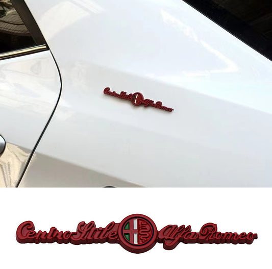 1-piece set of for Alfa Romeo red central staircase side fenders and trunk sticker badges