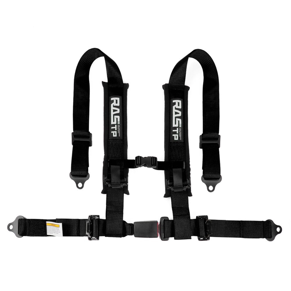 Universal Black 4 Point Buckle Racing for Seat Belt Harness 2 Straps Q