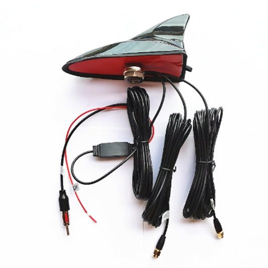 Car Signal Aerials Shark Fin Antenna FM/AM Auto Roof GPS Navigation System Kit Q