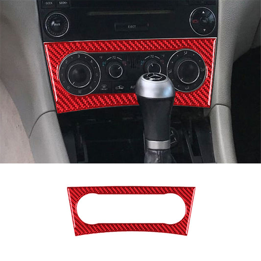 Red carbon fiber air conditioner control panel for Mercedes-Benz W203 2005-07
