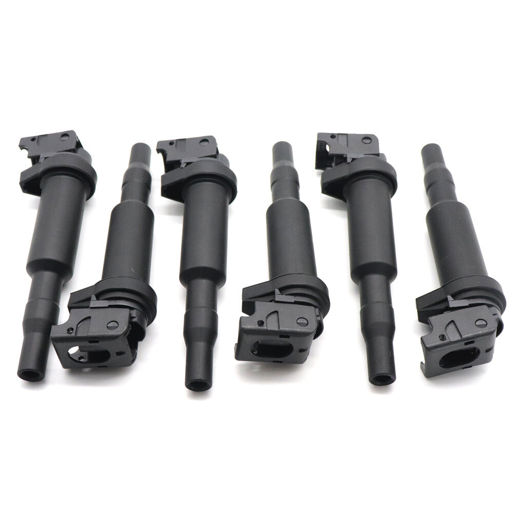 12137594937 Brand New 6-Piece Straight Point Coil Pack for BMW E90 E92 128i 328i CN