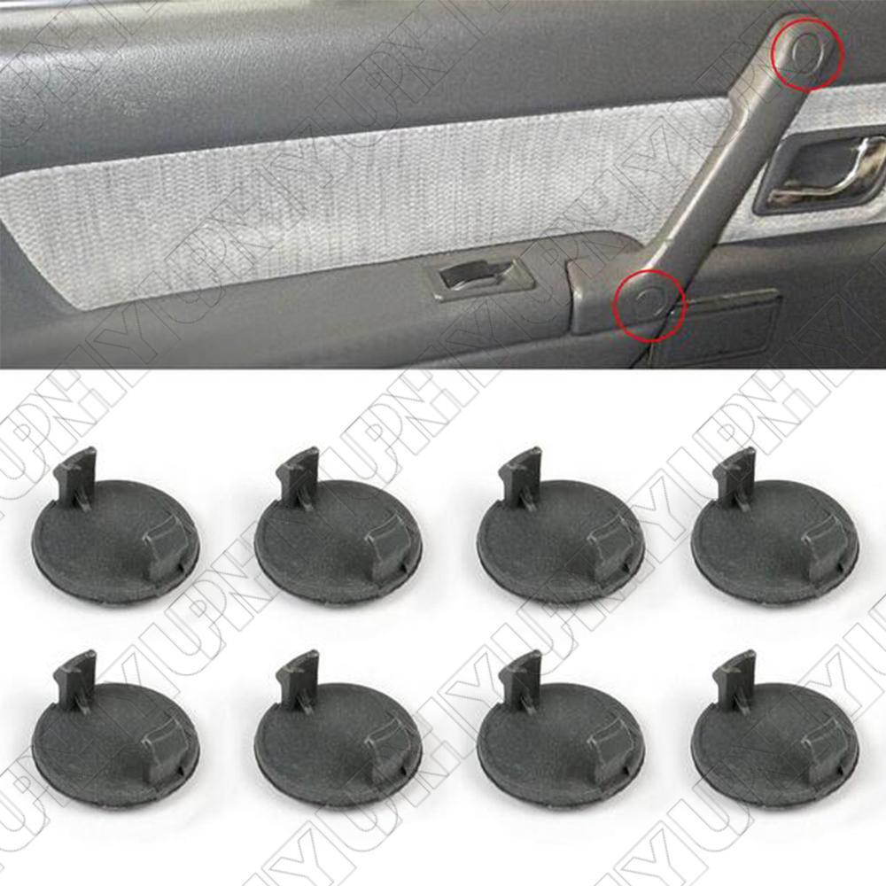 8 Pcs Car Inner Door Grab Handle Screw Caps Cover Plugs MB777725 for Mitsubishi Q