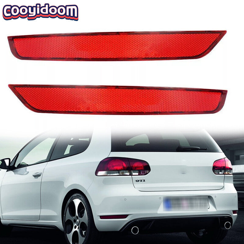 for VW for Golf VI 6 GTI GTD 2009-2013 2X Rear Bumper Cover Reflector Light
