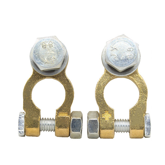 M10/8 Heavy Duty Car Truck Buses Battery Post Cable Terminal Head Brass ¡Á2PCS v