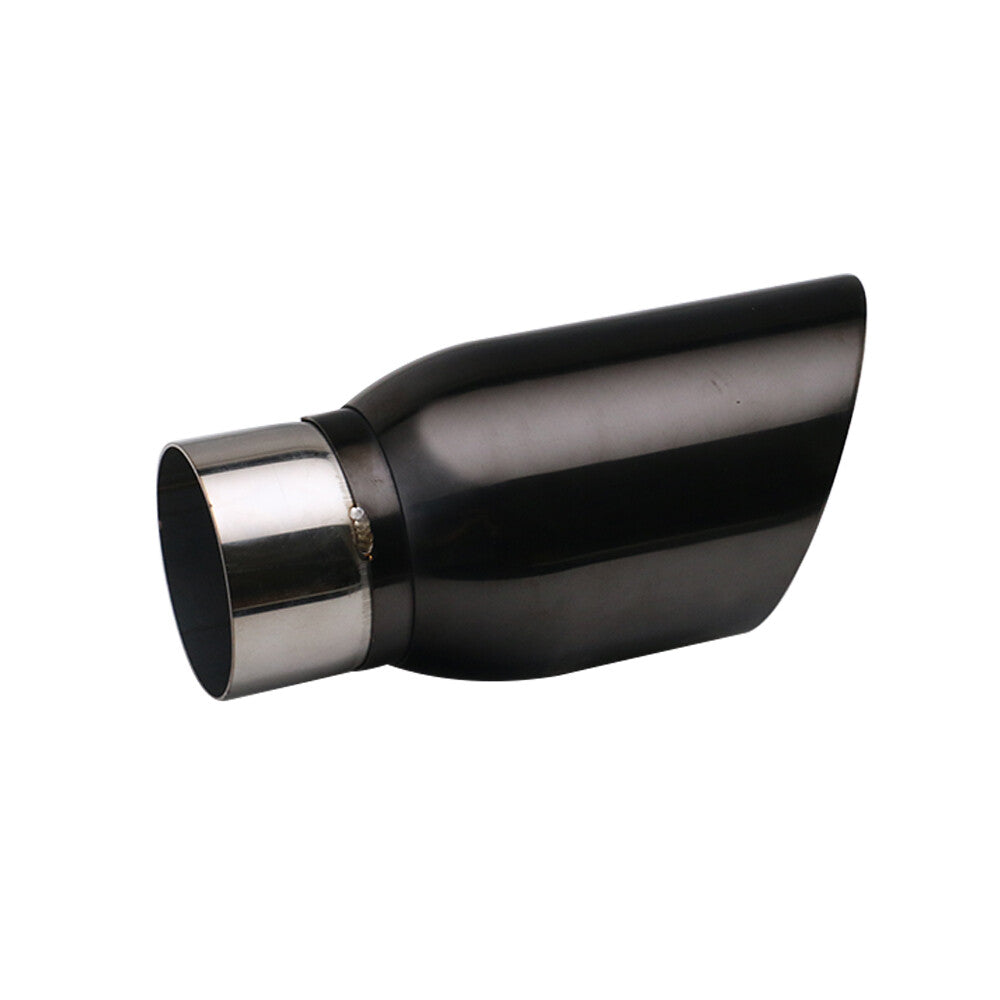 1PC 3 inlet 4 outlet Exhaust End Tips Muffler Black Tip Slant Tip