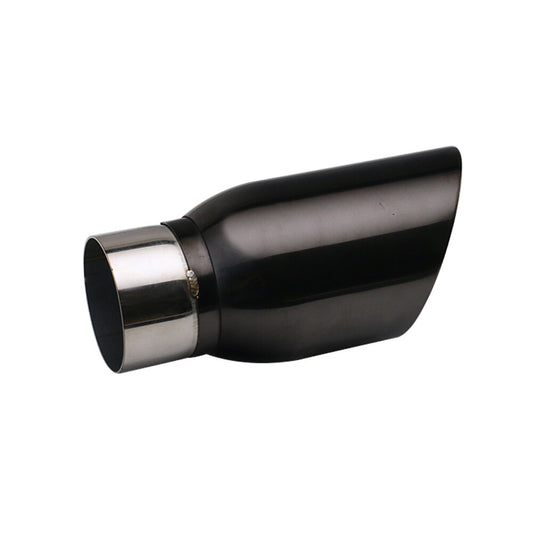 1PC 3 inlet 4 outlet Exhaust End Tips Muffler Black Tip Slant Tip