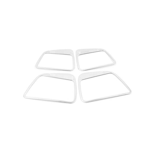for Nissan Murano 2015-2021 Silver Steel Car Inner Door Horn Frame Cover Trim 4