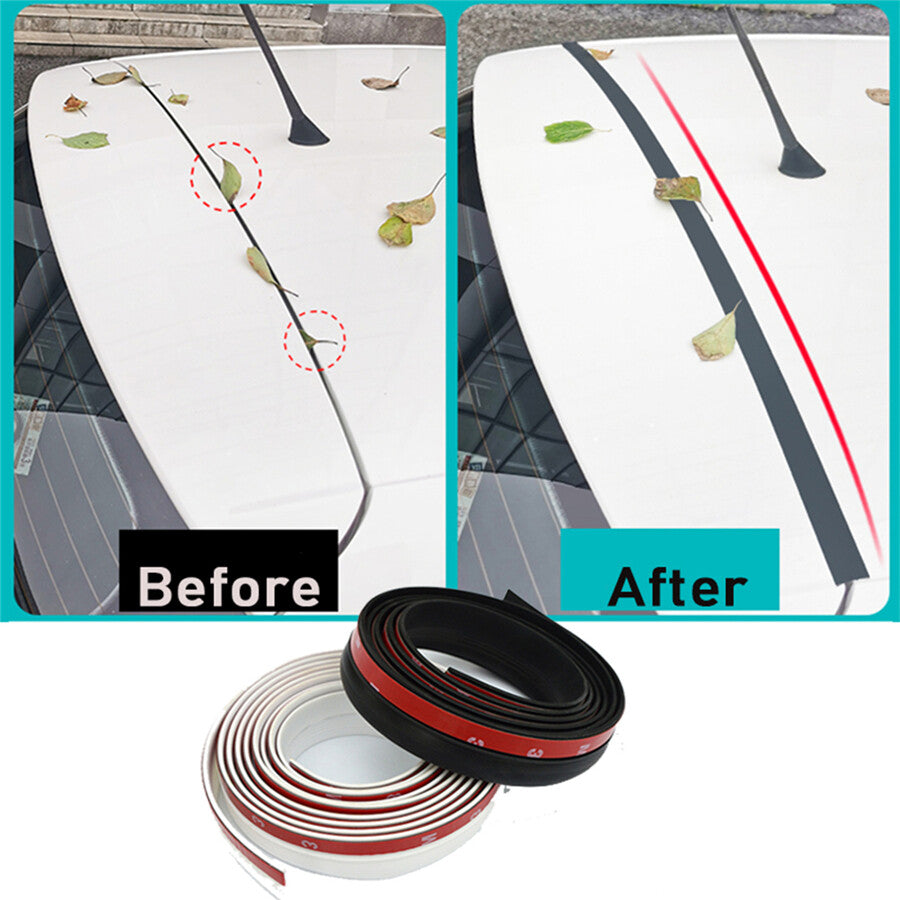 2M Hatch Trunk Top Edge Seal Black Rubber Strip Universal for SUV /MPV/Hatchback