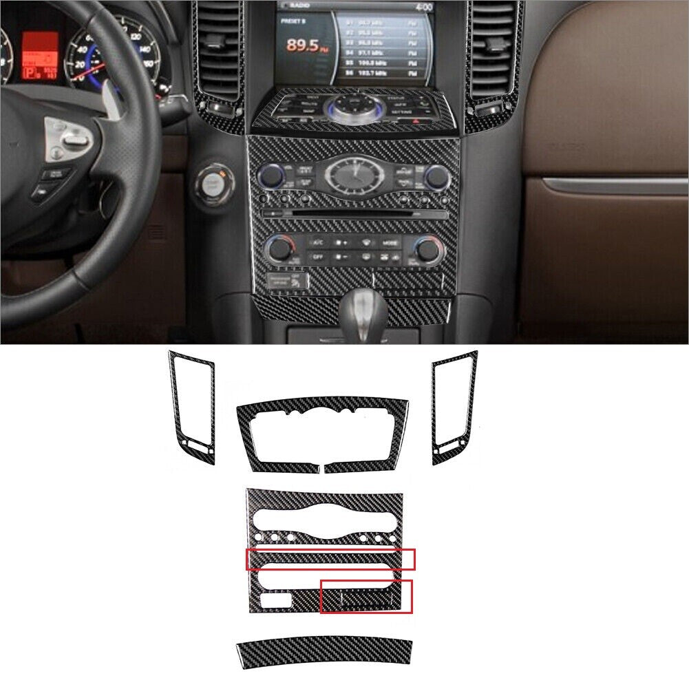 4x Carbon Fiber Window Lift Switch Panel Cover Trim for Honda Odyssey 05-10 Red v