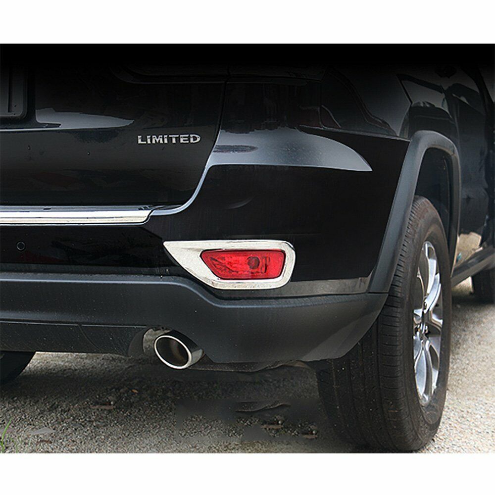 2011 Rear Fog Light Lamp Frame Decor Cover Trim for Jeep Grand Cherokee+ Chrome