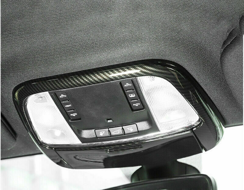 For Grand Cherokee 2011-2020 Carbon Fiber Front Reading Light Lamp Frame Cover